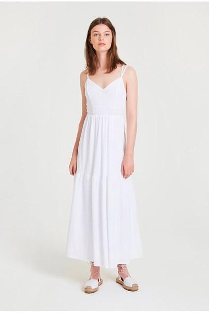 beyaz uzun elbise modelleri