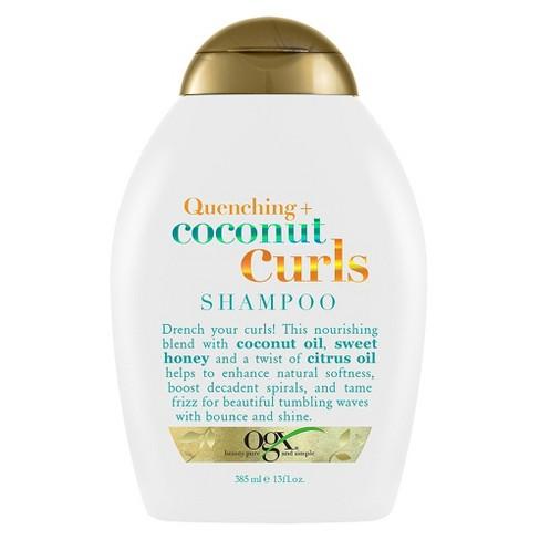 curly hair OGX Quenching Coconut Curls Shampoo Conditioner