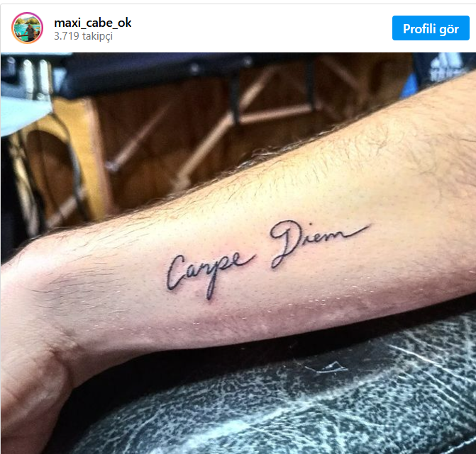 carpe diem dövmesi