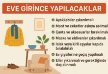 eve girince çıkarılacak şeyler
